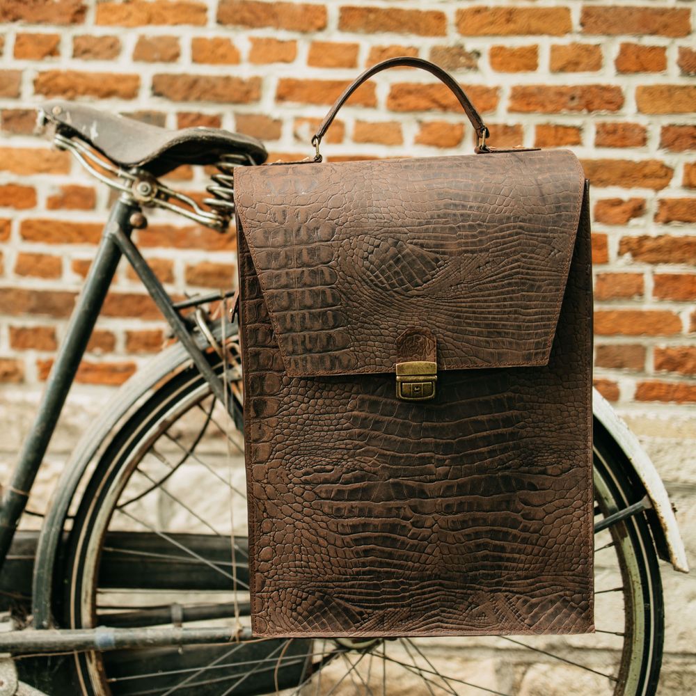 Vintage Lederen Fietstas