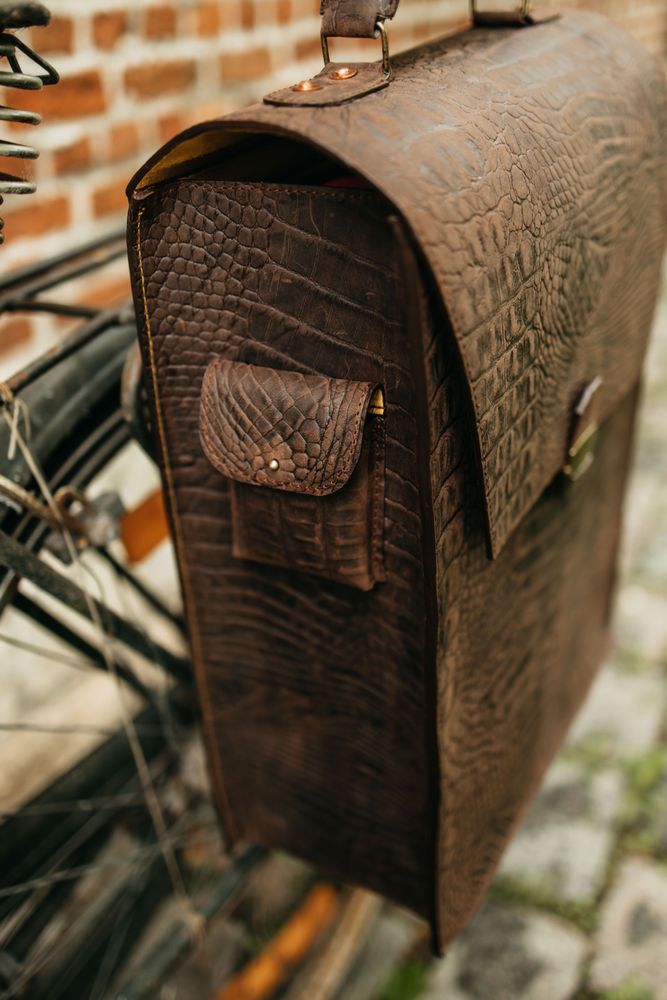 Vintage Lederen Fietstas